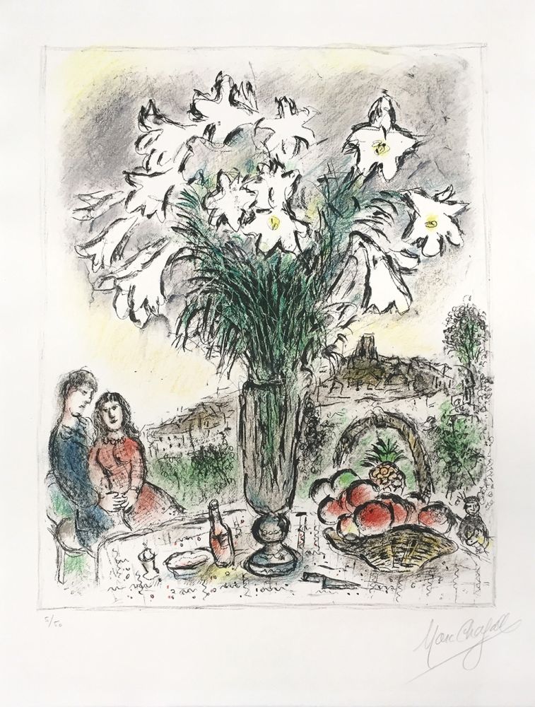 Litografia Chagall - Les Arums