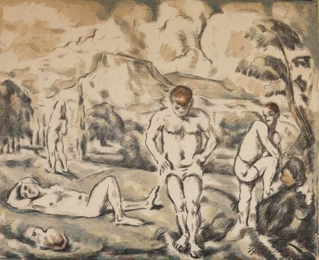 Litografia Cezanne - Les baigneurs / The Bathers