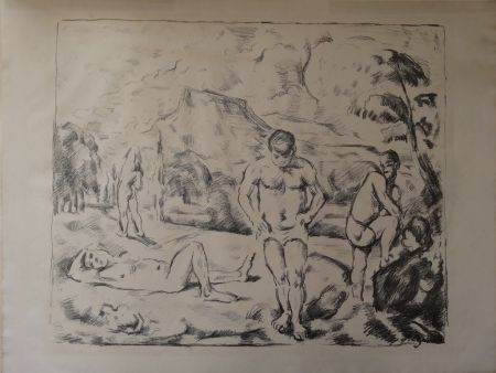 Litografia Cezanne - Les Baigneurs / The Bathers (Large plate)