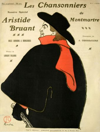 Litografia Toulouse-Lautrec - Les Chansonniers  Aristide Bruant