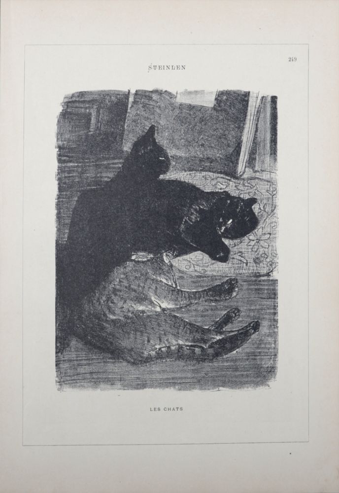 Litografia Steinlen - Les Chats