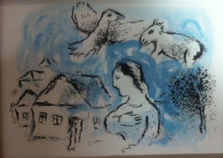 Litografia Chagall - Les chemins de l'amitié, le village