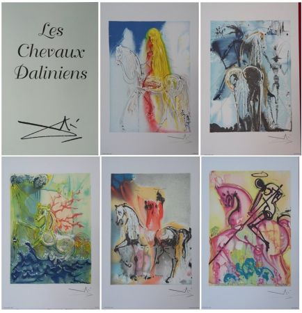 Litografia Dali - Les chevaux de Dali