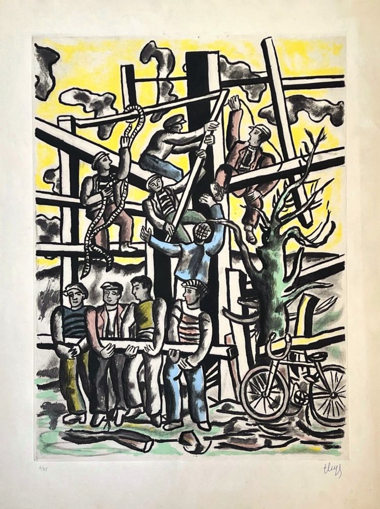 Acquatinta Leger - Les Constructeurs 