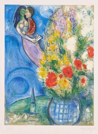 Litografia Chagall - Les Coquelicots (Red Poppies)