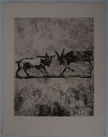 Incisione Chagall - Les deux chèvres