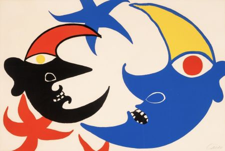 Litografia Calder - Les Deux Lues