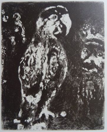 Acquaforte Chagall - Les deux Perroquets, le Roi et son fils
