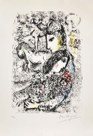 Litografia Chagall - Les enchanteurs