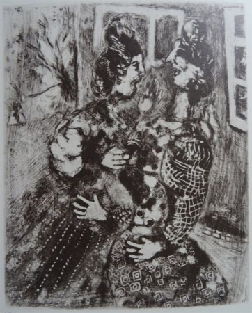 Acquaforte Chagall - Les femmes et le secret