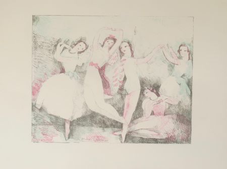 Litografia Laurencin - Les fetes de la danse