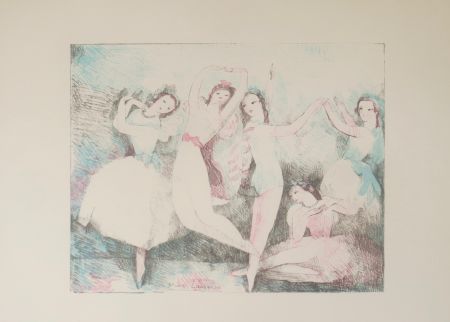 Litografia Laurencin - Les fetes de la danse