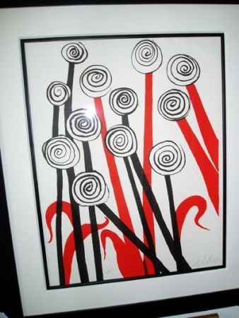 Litografia Calder - Les Fleurs