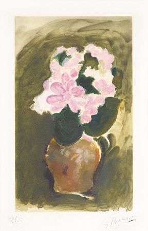 Acquaforte E Acquatinta Braque - Les Fleurs Violets (Purple Flowers), c. 1960