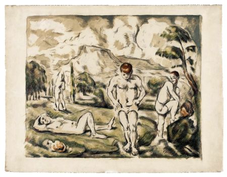 Litografia Cezanne - Les Grands Baigneurs