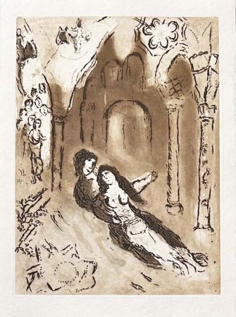 Incisione Chagall - Les grenades