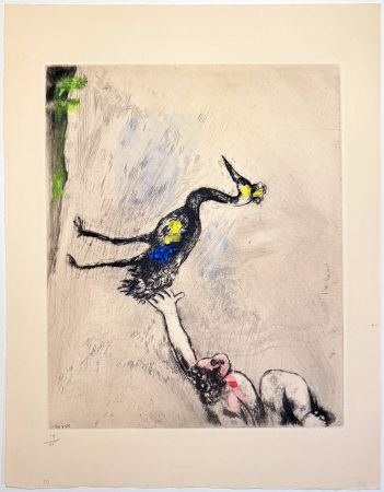 Acquaforte Chagall - Les Grenouilles qui demandent un Roi