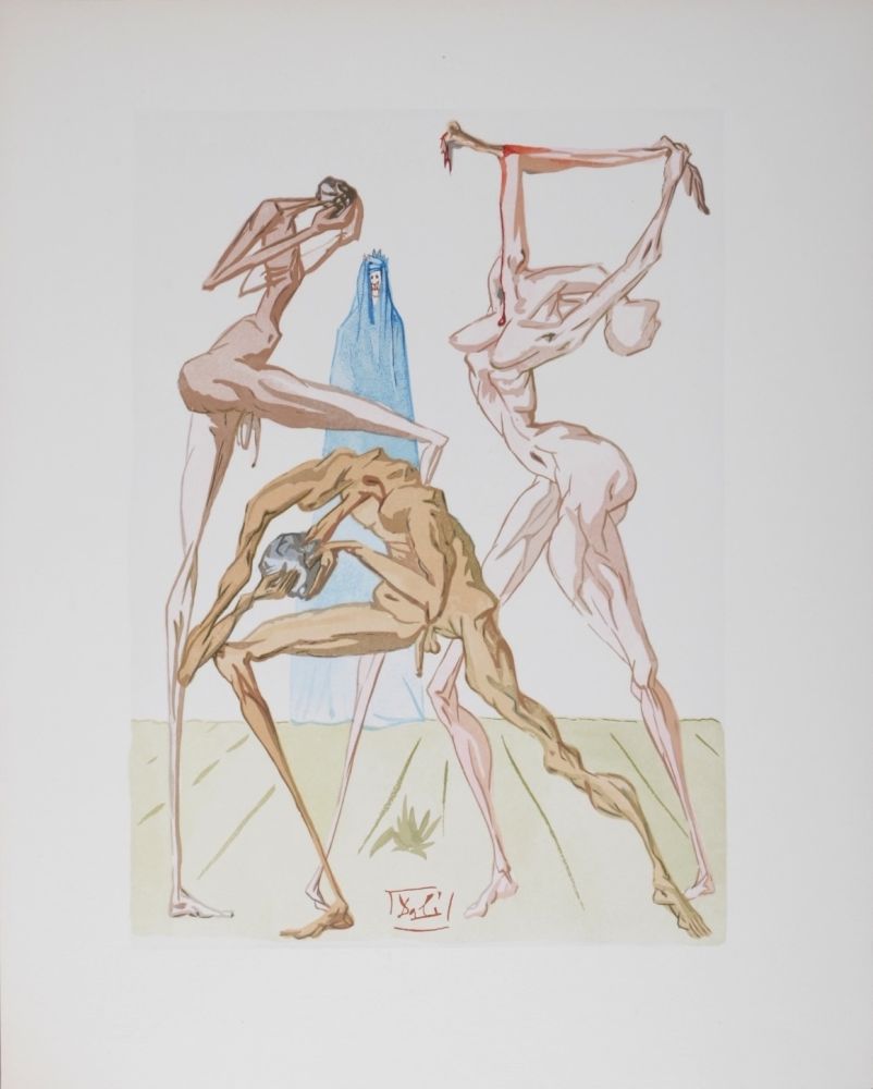 Litografia Dali - Les habitants de Prato