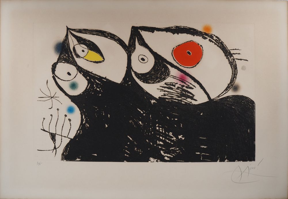 Incisione Miró - Les Hirondelles