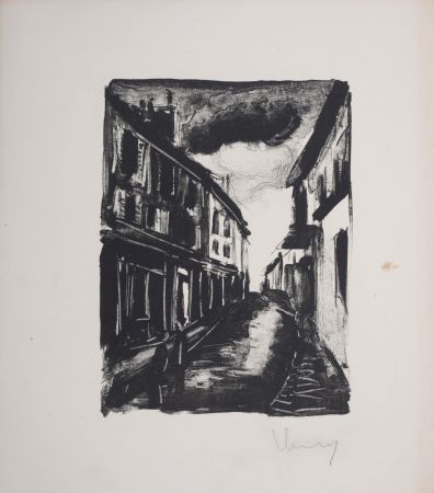 Litografia Vlaminck - Les Hommes Abandonnés, 1927