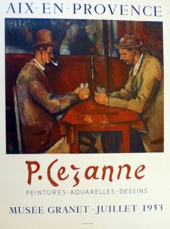 Litografia Cezanne - Les joueurs de carte