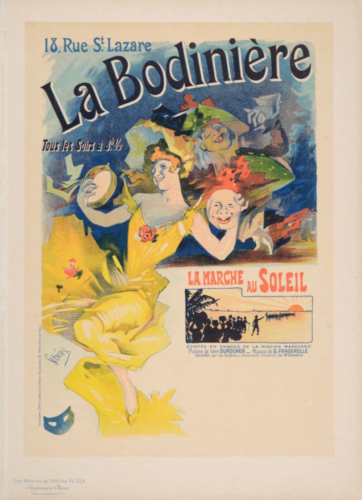 Litografia Cheret - Les Maitres de l'Affiche : La Bodinière, c. 1900