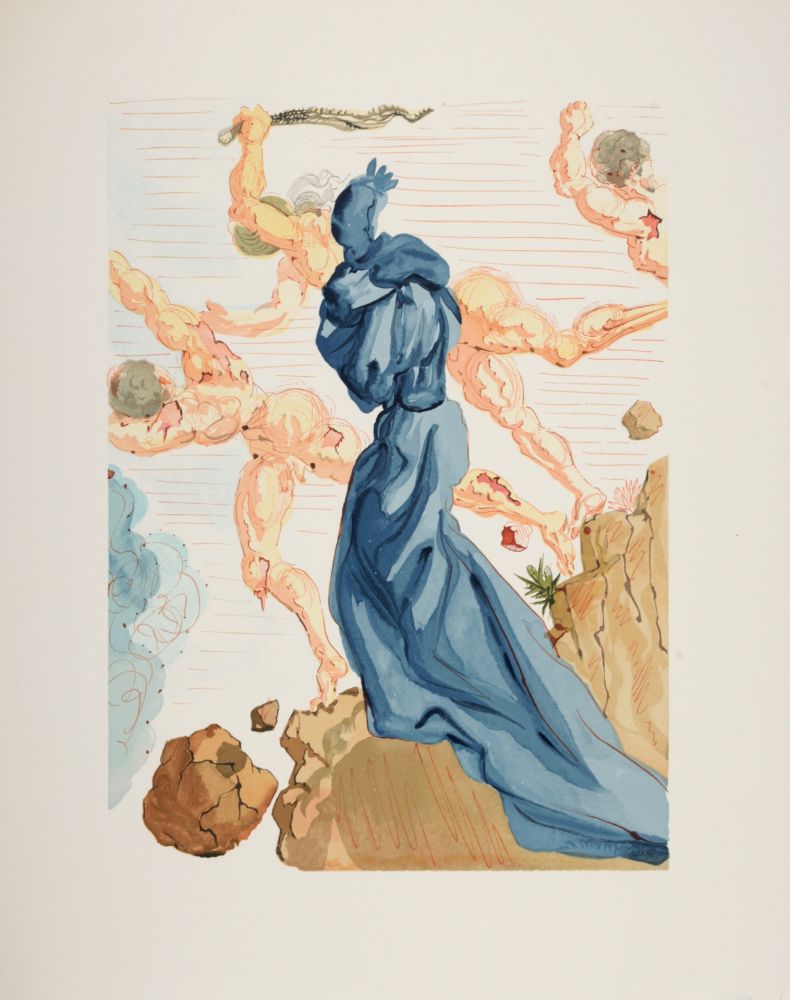 Incisione Su Legno Dali - Les Margelles du Phlégéton, 1963