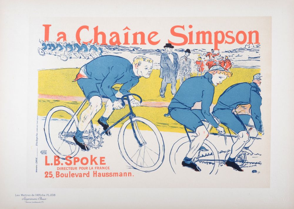 Litografia Toulouse-Lautrec - Les Maîtres de l' Affiche : La Chaîne Simpson, 1900