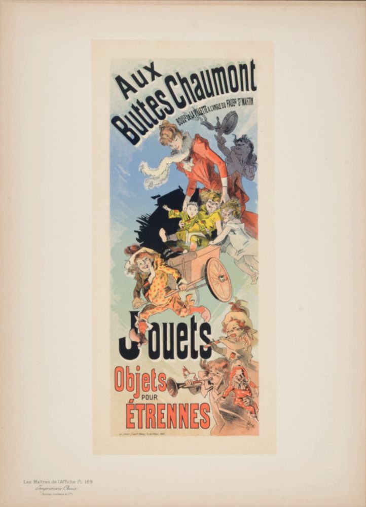 Litografia Cheret - Les Maîtres de l'Affiche : Aux Buttes Chaumont Jouets, 1898