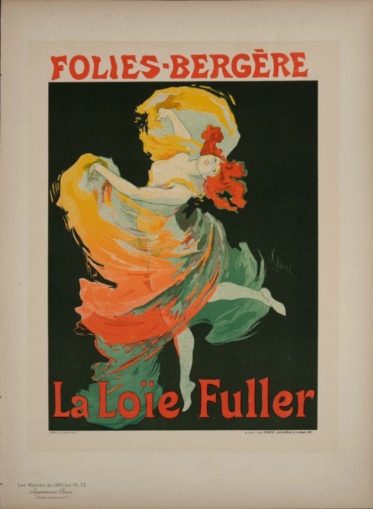 Litografia Cheret -  Les Maîtres de l'Affiche : La Loïe Fuller, 1897