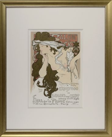 Litografia Mucha - Les Maîtres de l'Affiche : Salon des Cent, 1897 (FRAMED)