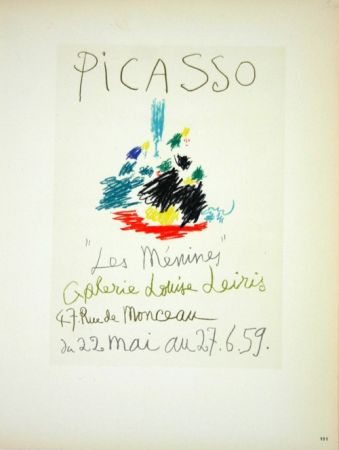 Litografia Picasso (After) - Les  Menines