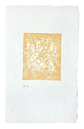 Incisione Su Legno Müller - LES MORILLES (ESQUISSE XVIII)