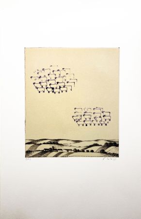 Litografia Lalanne - LES MOUTONS ( (Polymorphoses) 1978