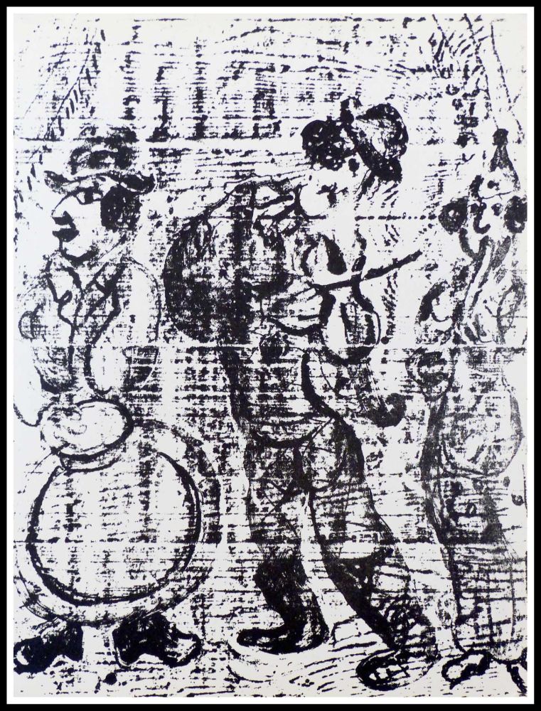 Litografia Chagall - LES MUSICIENS VAGABONDS