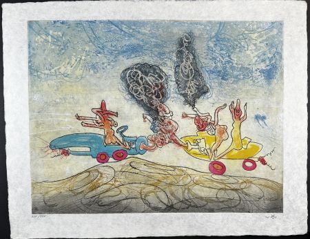 Incisione Matta - Les Oh! Tomobiles Plate 5
