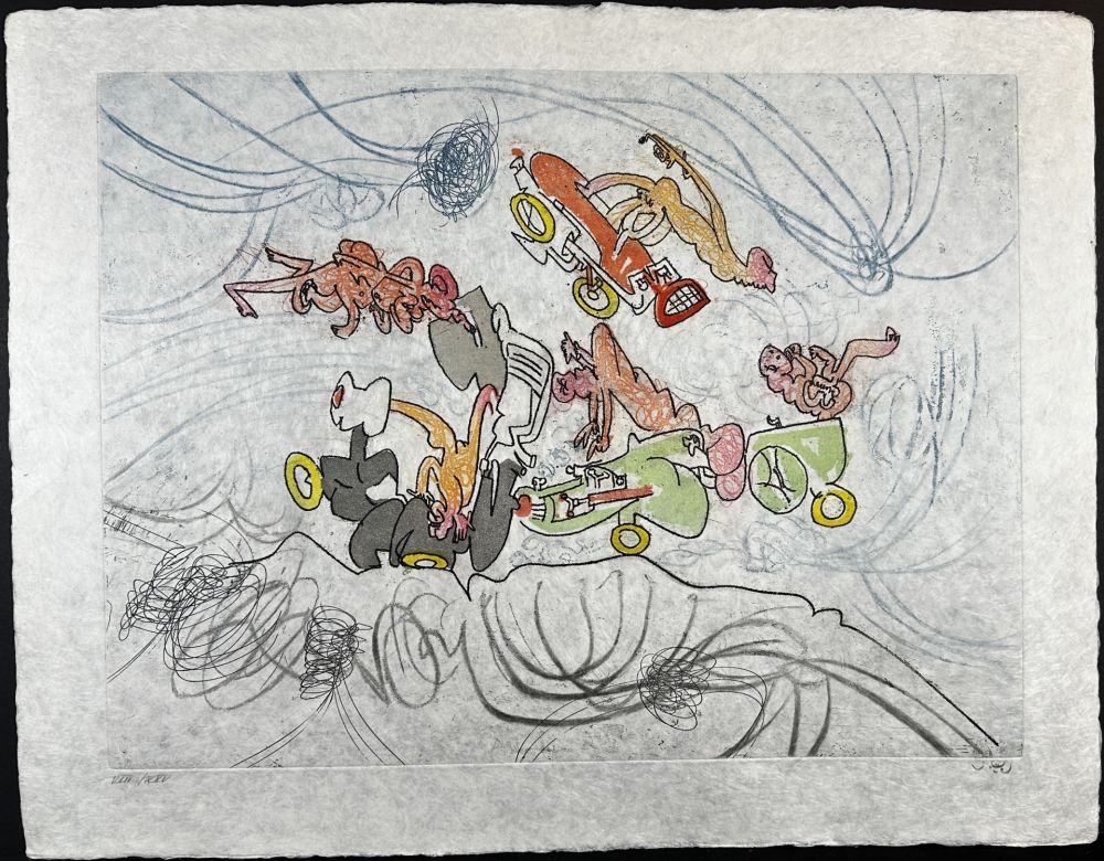 Incisione Matta - Les Oh! Tomobiles Plate 6