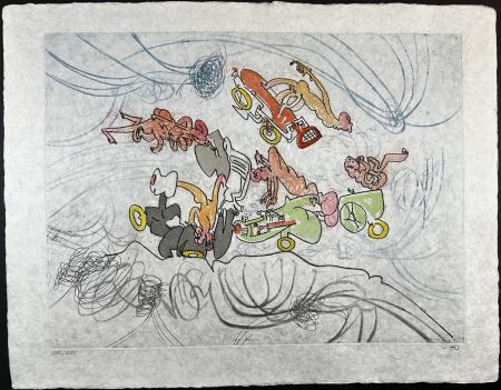 Incisione Matta - Les Oh! Tomobiles Plate 6