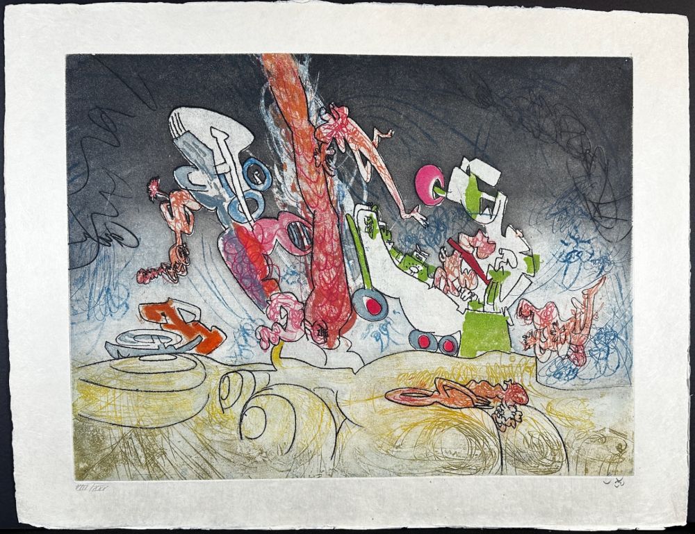 Incisione Matta - Les Oh! Tomobiles Plate 7