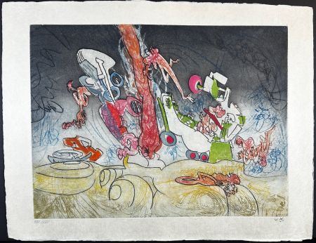 Incisione Matta - Les Oh! Tomobiles Plate 7