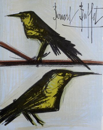 Litografia Buffet - Les Oiseaux, 1967.