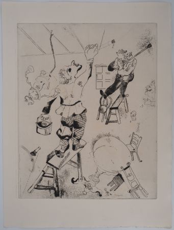 Incisione Chagall - Les peintres, 