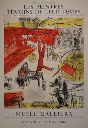 Litografia Chagall - Les peintres témoins de leur temps