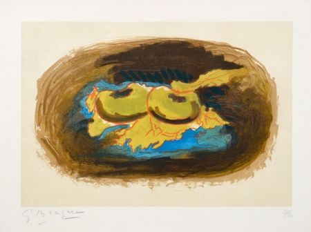 Litografia Braque - Les Pommes et Feuilles (Apples and Leaves), 1958