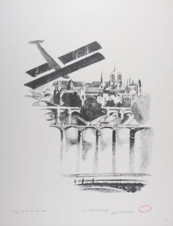 Litografia Delaunay - Les Ponts et Notre Dame, 1969
