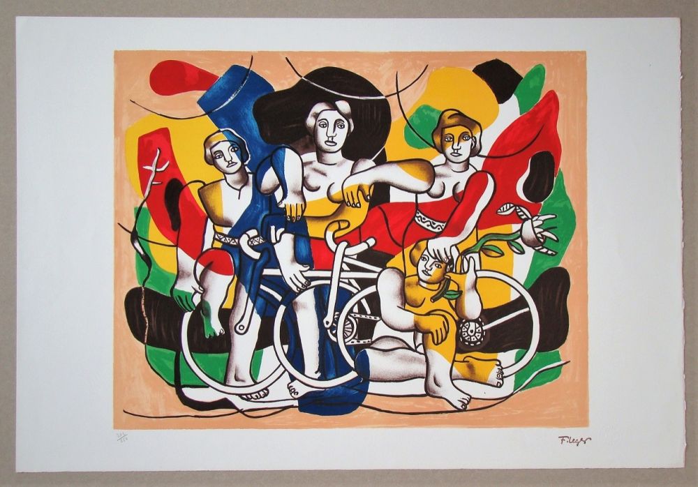 Litografia Léger (After) - Les quatre cyclistes, 1948