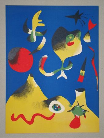 Litografia Miró (After) - Les quatre éléments - Air