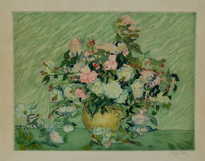 Acquatinta Van Gogh - Les roses