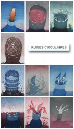 Acquaforte E Acquatinta Folon - Les Ruines Circulaires - The Circular Ruins (complet suite)