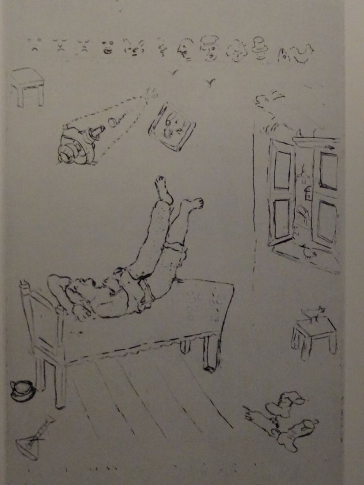 Acquaforte Chagall - Les sept Peches Capitaux: La Paresse 1